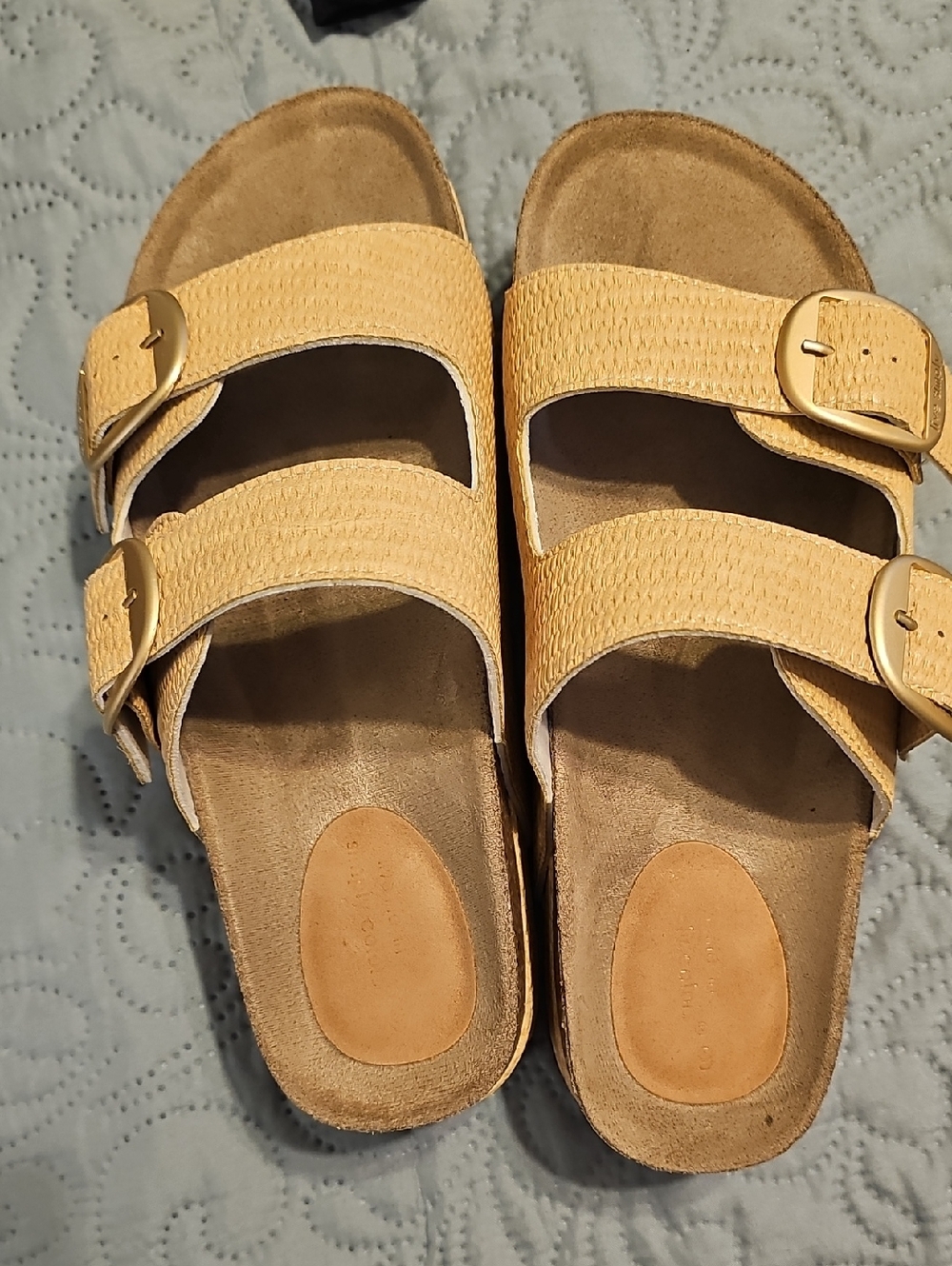 Simply Southern Women's Double-Buckle Sandal in Light Tan